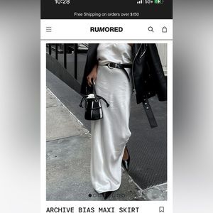 Rumored Archive Bias ivory Maxi Skirt Women's m
